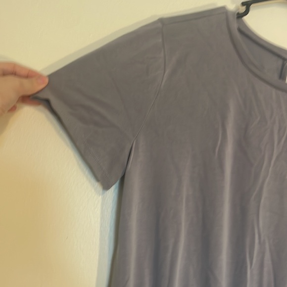 Express | Light Grey Short Sleeve Romper - Picture 3 of 5